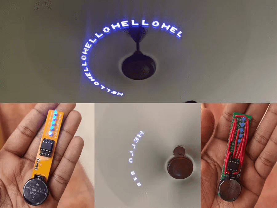 Make a PoV Display with ATtiny13 for $1 